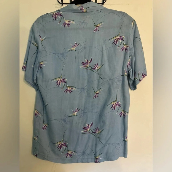 Vintage OP Ocean Pacific Womens Hawaiian Birds of Paradise Button Down Shirt - Picture 3 of 7